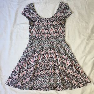 Patterned Skater Dress